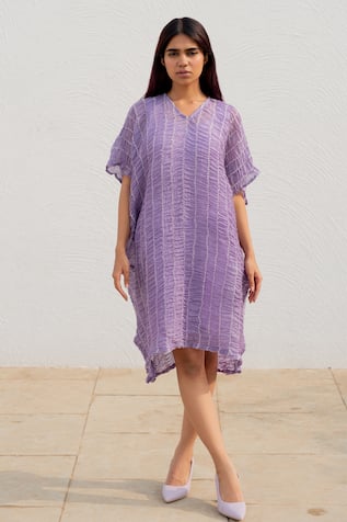 Silai Studio Chanderi Tie-Dye Dress 