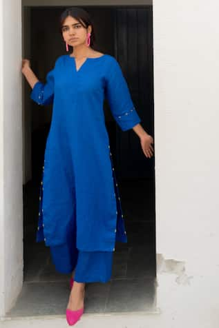 Silai Studio Linen Straight Kurta 