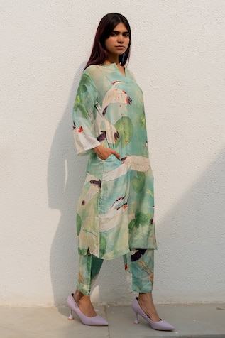 Silai Studio Leaf Print Kurta 