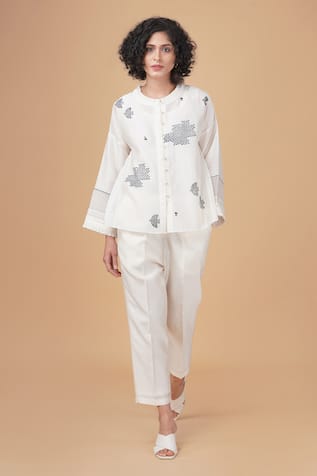 Arcvsh by Pallavi Singh Hakoni Block Print Shirt & Pant Set 