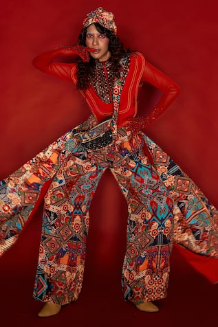 Esha L Amin Tribal Motif Work Top 