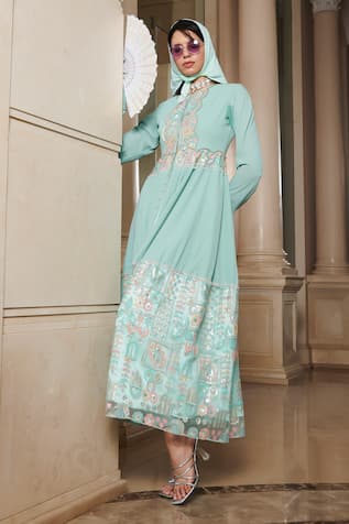 Esha L Amin Sequin Embroidered Anarkali 