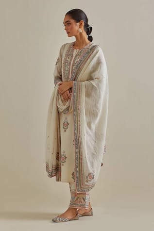 KORA Patchwork Straight Kurta Set 