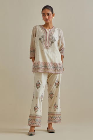 KORA Patchwork Short Top & Pant Set 