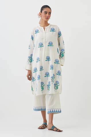 Upavita Floral Blossom Print Kurta With Pant 