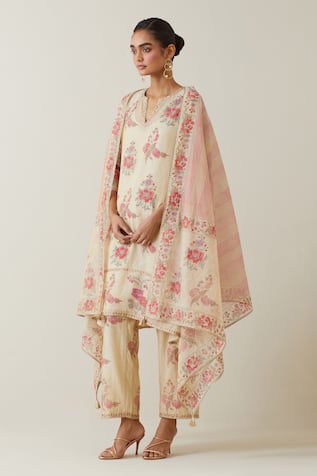 KORA Short Printed Kurta Pant Set 