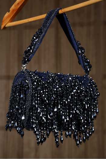 House of Webhin Crystal Embellished Flap Bag 