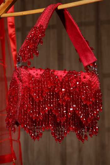 House of Webhin Ruby Crystal Flare Bag 