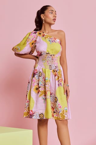 NOIB Sierra Flower Vine Print Dress 