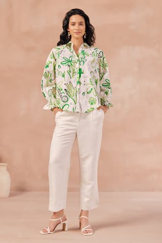 NOIB Aria Cactus Print Shirt 