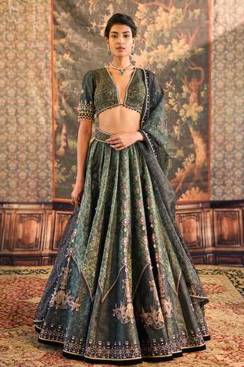 Cedar & Pine Waltz With Me Printed Lehenga Set 
