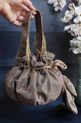 Soho Boho Studio By Aarti Thakur Shimmer Embroidered Potli 