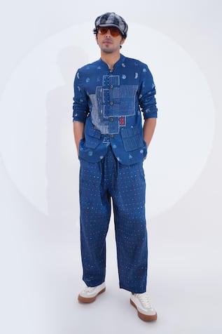 Printed Bandhgala Jacket 