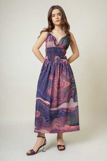 Doodlage Abstract Print Dress 