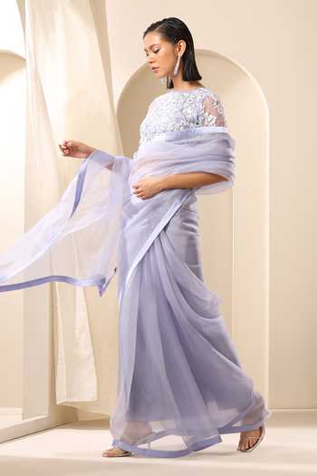 Weaver Story Veri Peri Organza Saree 
