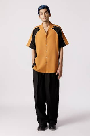 Line out line Cotton Raglan Sleeve Shirt 