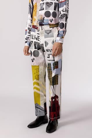 Line out line Mosaic Print Pant 