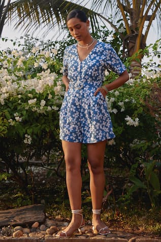 tara and i Bloom Print Playsuit 