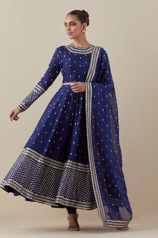 PRIYAL PRAKASH Sequin Embroidered Anarkali Set 