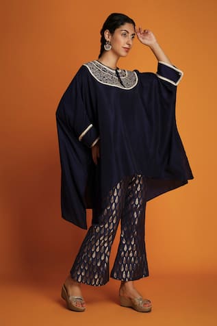 Krishna Mehta Hand Embroidered Yoke Kaftan 