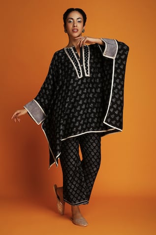 Krishna Mehta Hand Block Print Kaftan 