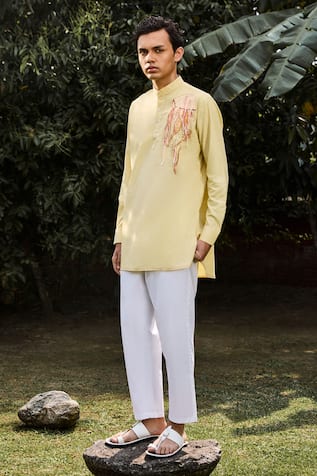 Vaani Beswal Jellyfish Thread Embroidered Kurta 