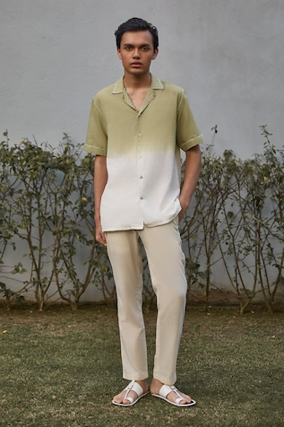 Vaani Beswal Terra Embroidered Shaded Shirt