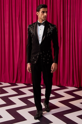 Contrast By Parth Prism Embellished Tuxedo Set