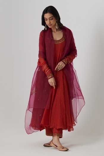 Rhua Mitali Mukaish Embroidered Anarkali Set 