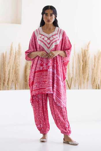 Inej Cotton Silk Printed Kaftan & Salwar Set 
