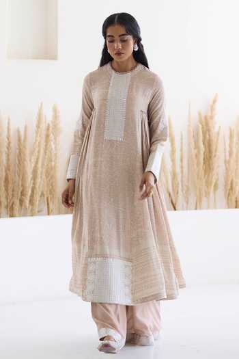 Inej Geometric Print Anarkali & Palazzo Set 