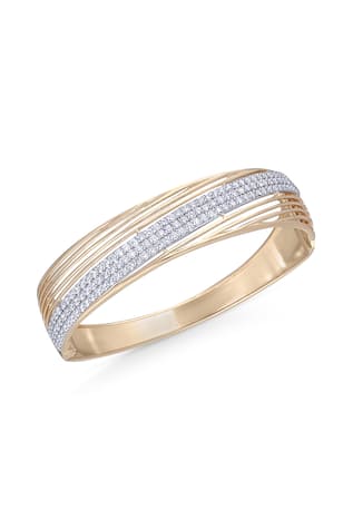 KAJ Fine Jewellery 18KT Yellow Gold Vicenza Diamond Oval Bangle 