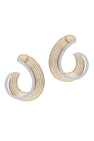 KAJ Fine Jewellery 18KT Yellow Gold Vicenza Diamond C-Clip Earrings 