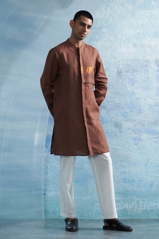 Charkhee Zari Panel Placement Kurta With Pant 