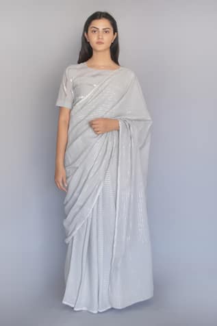 Merakus Embroidered Cotton Saree 