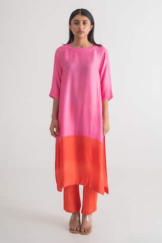 Merakus Ombre Pattern Kurta & Pant Set 