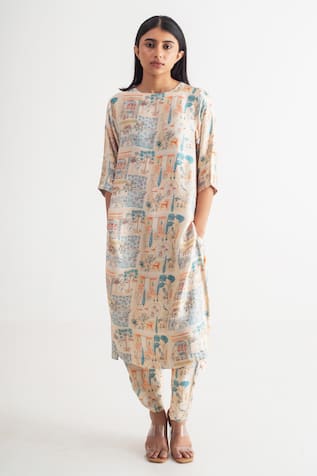 Merakus Imperial Print Kurta & Pant Set 