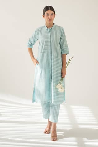 Merakus Stripe Print Tunic With Pant 