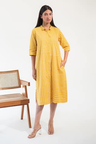 Merakus Contrast Striped Dress 