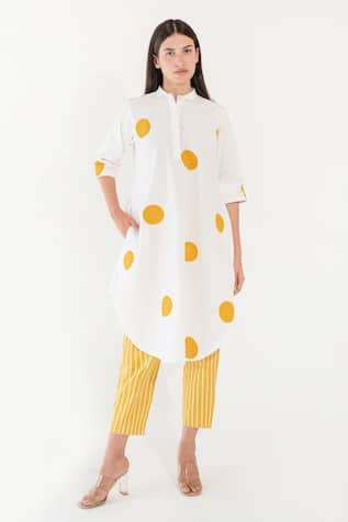 Merakus Polka Dot Print Tunic With Pant 