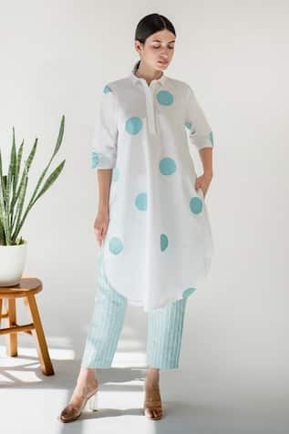 Merakus Dot Print Tunic With Pant 