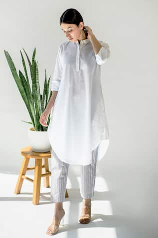 Merakus Solid Tunic With Contrast Pant 