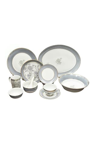 Iris Striped & Floral Work Dinnerware Set 