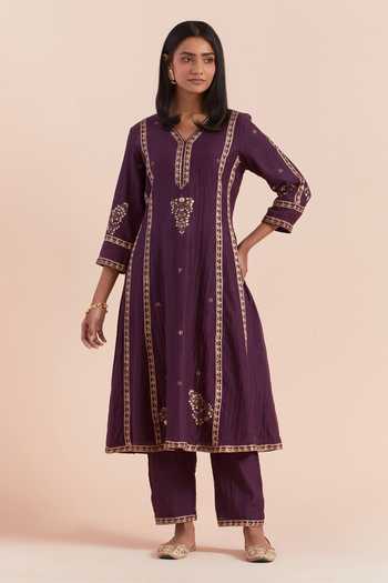 Priya Chaudhary Chanderi Printed Kurta & Pant Set 