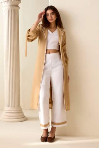 Savaaya Solid Jacket Pant Set 