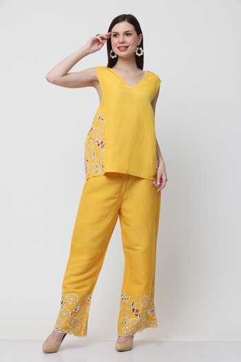 Midori By Sgv Chrisi Cutwork Top With Pant 