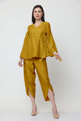 Midori By Sgv Nora Thread Embroidered Angrakha With Pant 