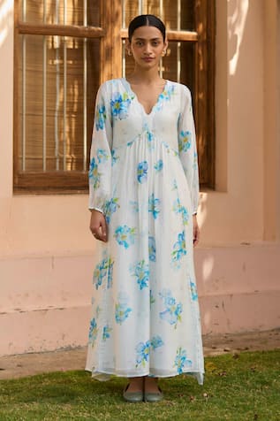 Surmaye Rejoice Poppy Floral Print Dress 