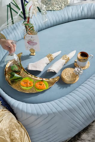 Moon Shaped Tray With Cloche 