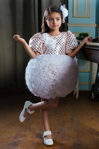 Hoity Moppet Bouquet Applique Embroidered Dress 